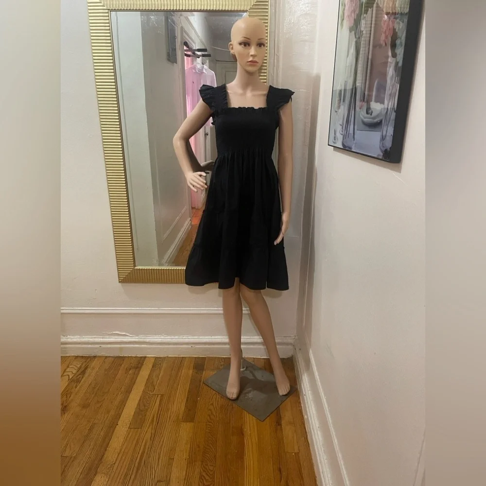 Hill House Black Ruffle Mini Dress - Picture 9 of 12